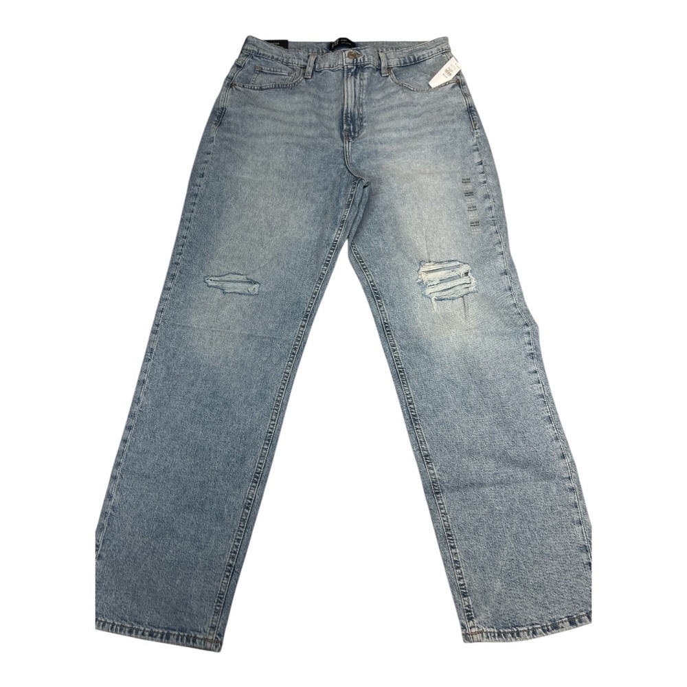 GAP 90s Loose Jeans Womens 14 High Rise Distressed Light Wash Baggy Denim NWT